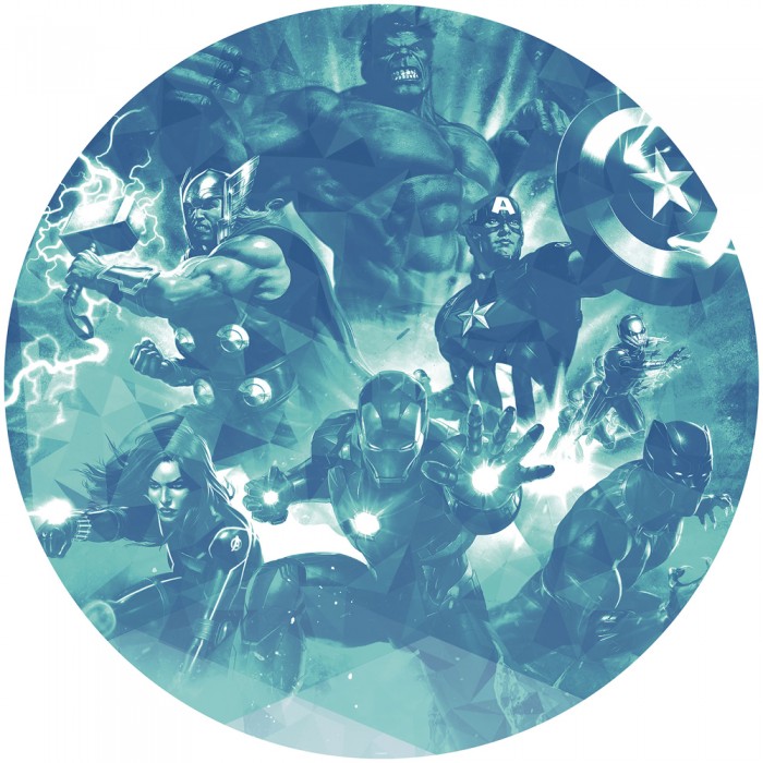 Αυτοκόλλητη Φωτοταπετσαρία Τοίχου KOMAR "Avengers Blue Power" σειρά "DOTS" Ø125cm DD1-031