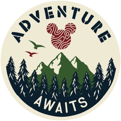 Αυτοκόλλητη Φωτοταπετσαρία Τοίχου KOMAR "Mickey Adventure" σειρά "DOTS" Ø125cm DD1-033