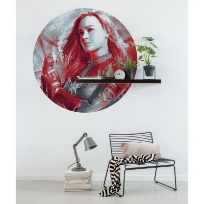 Αυτοκόλλητη Φωτοταπετσαρία Τοίχου KOMAR "Avengers Painting Captain Marvel" σειρά "DOTS" Ø125cm DD1-046