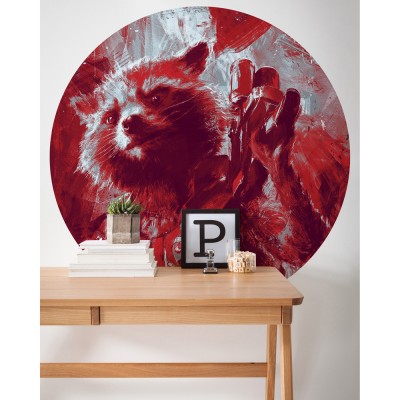 Αυτοκόλλητη Φωτοταπετσαρία Τοίχου KOMAR "Avengers Painting Rocket Raccoon" σειρά "DOTS" Ø125cm DD1-052