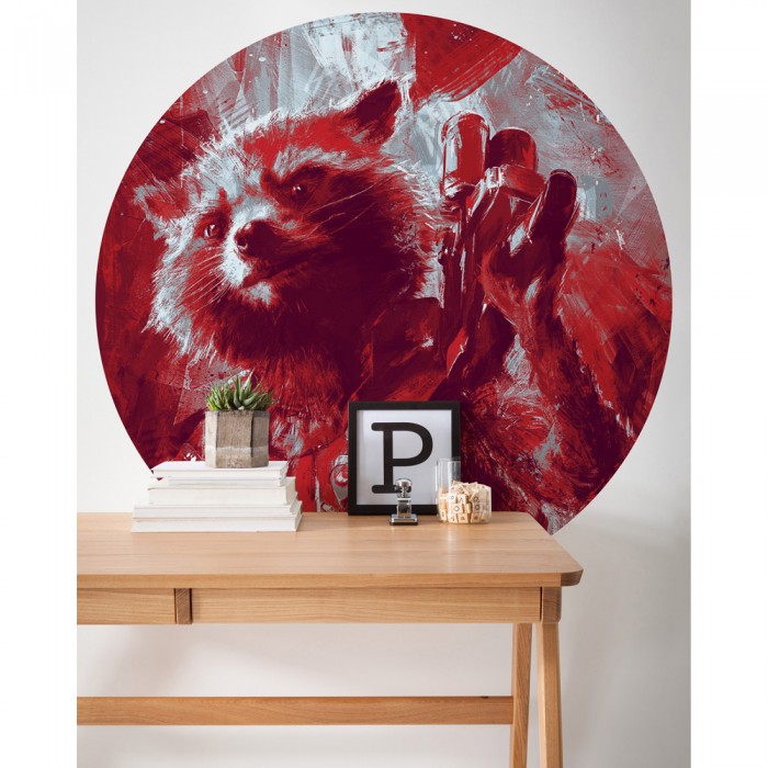 Αυτοκόλλητη Φωτοταπετσαρία Τοίχου KOMAR "Avengers Painting Rocket Raccoon" σειρά "DOTS" Ø125cm DD1-052