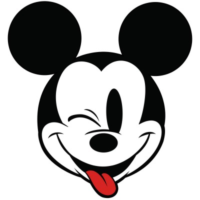 Αυτοκόλλητη Φωτοταπετσαρία Τοίχου KOMAR "Mickey Head Optimism" σειρά "DOTS" 128x128cm DD1-057
