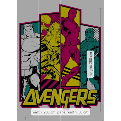 Φωτοταπετσαρία Τοίχου KOMAR "Avengers Flash" σειρά "INTO ADVENTURE" 200x280cm IADX4-064