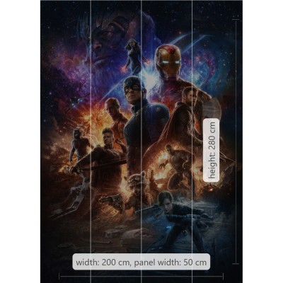 Φωτοταπετσαρία Τοίχου KOMAR "Avengers Battle of Worlds" σειρά "INTO ADVENTURE" 200x280cm IADX4-078