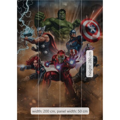 Φωτοταπετσαρία Τοίχου KOMAR "Avengers Superpower" σειρά "INTO ADVENTURE" 200x280cm IADX4-079