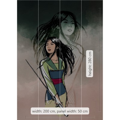 Φωτοταπετσαρία Τοίχου KOMAR "Brave Mulan" σειρά "INTO ADVENTURE" 200x280cm IADX4-083