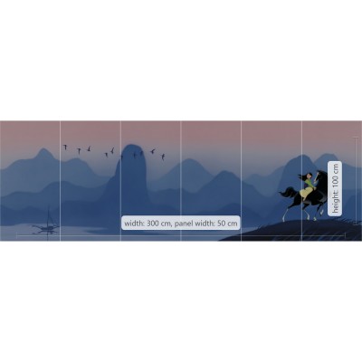 Φωτοταπετσαρία Τοίχου KOMAR "Mulan Hills" σειρά "INTO ADVENTURE" 300x100cm IADX6-036