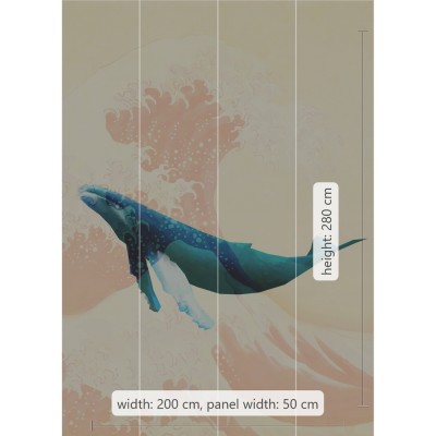 Φωτοταπετσαρία Τοίχου KOMAR "Whale Voyage" σειρά "INTO ADVENTURE" 200x280cm IAX4-0012