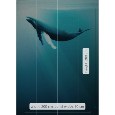 Φωτοταπετσαρία Τοίχου KOMAR "Artsy Humpback Whale" σειρά "INTO ADVENTURE" 200x280cm IAX4-0045