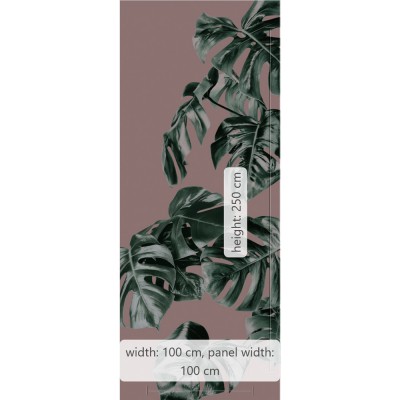 Φωτοταπετσαρία Τοίχου KOMAR "Monstera Rosé" σειρά "PURE BOUTIQUE" 100x250cm P016A-VD1