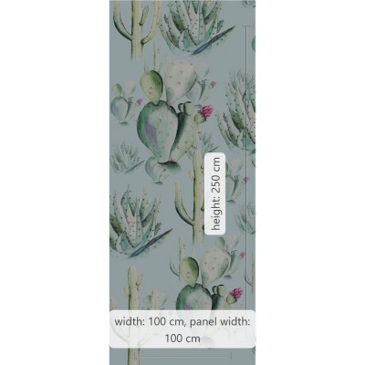 Φωτοταπετσαρία Τοίχου KOMAR "Cactus Blue" σειρά "PURE BOUTIQUE" 100x250cm P045D-VD1