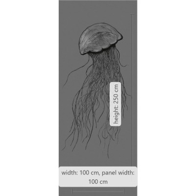 Φωτοταπετσαρία Τοίχου KOMAR "Jellyfish" σειρά "PURE BOUTIQUE" 100x250cm P081-VD1
