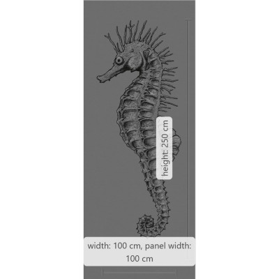 Φωτοταπετσαρία Τοίχου KOMAR "Seahorse" σειρά "PURE BOUTIQUE" 100x250cm P082-VD1