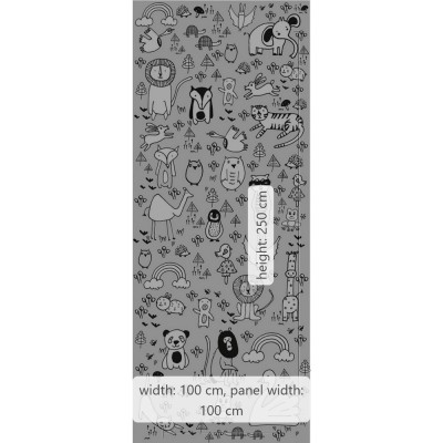 Φωτοταπετσαρία Τοίχου KOMAR "Scribble Park" σειρά "PURE BOUTIQUE" 100x250cm P104-VD1