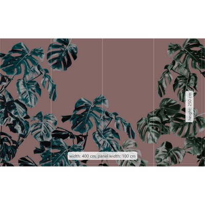 Φωτοταπετσαρία Τοίχου KOMAR  "Monstera Rosé" σειρά "PURE" 400x250cm P016-VD4