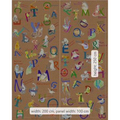 Φωτοταπετσαρία Τοίχου KOMAR  "Animals A-Z" σειρά "PURE" 200x250cm P036-VD2