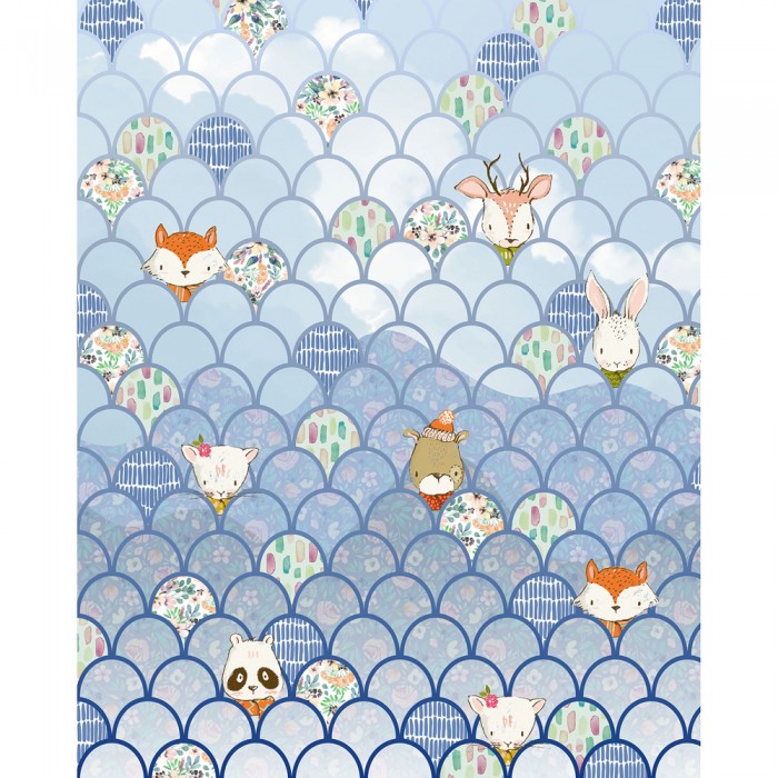 Φωτοταπετσαρία Τοίχου KOMAR "Shelly Bluewave" σειρά "PURE BOUTIQUE" 200x250cm P037B-VD2