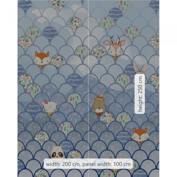 Φωτοταπετσαρία Τοίχου KOMAR "Shelly Bluewave" σειρά "PURE BOUTIQUE" 200x250cm P037B-VD2