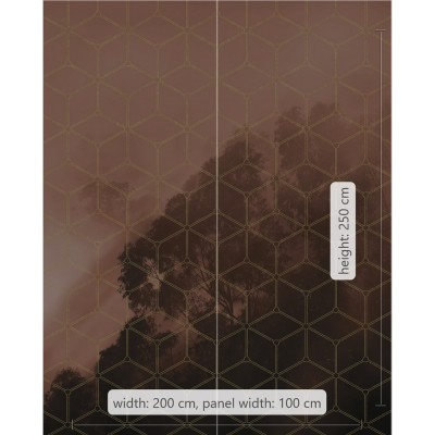 Φωτοταπετσαρία Τοίχου KOMAR  "Golden Grid" σειρά "PURE" 200x250cm PSH099-VD2