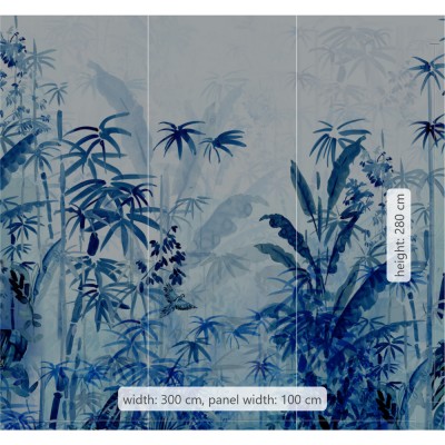 Φωτοταπετσαρία Τοίχου KOMAR "Blue Jungle" σειρά "RAW" 300x280cm R3-035