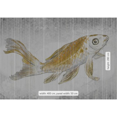 Φωτοταπετσαρία Τοίχου KOMAR "Golden Koi" σειρά "RAW" 400x280cm RSX8-049