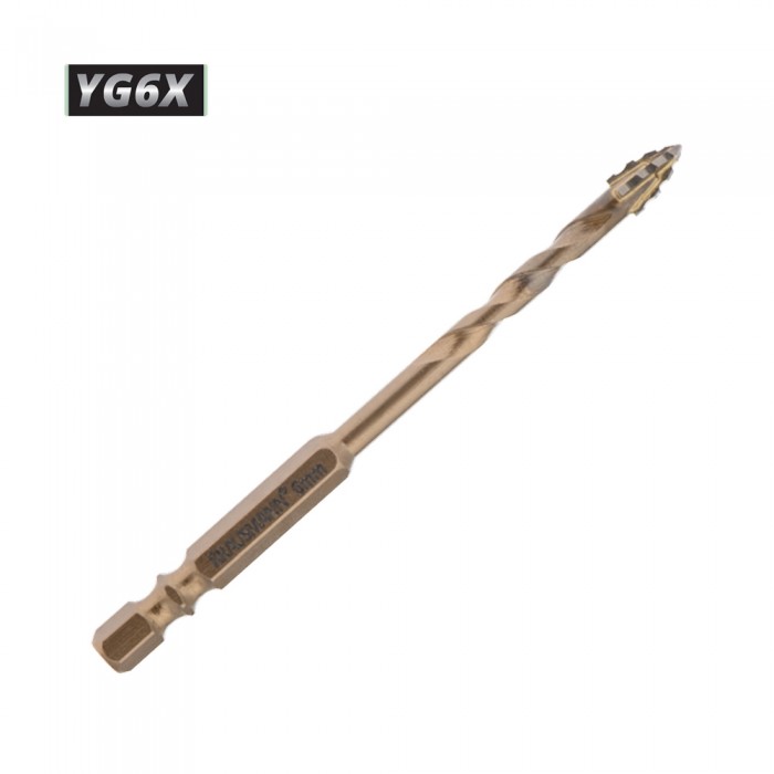 Τρυπάνι Γρανίτη Καρβιδίου με Μύτη YG6X  6×100mm Krausmann TURBO GRANITE AC10762