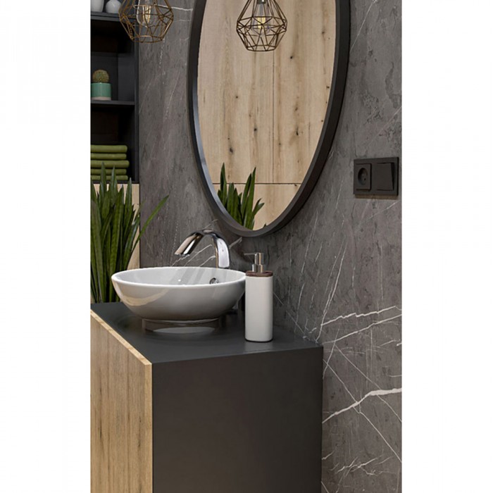 Πάνελ Επένδυσης Τοίχου από Ορυκτό Μάρμαρο 2800x1230x4mm KronoSpan Rocko SPC Wall Panels K026 PT Grey Pietra Marble