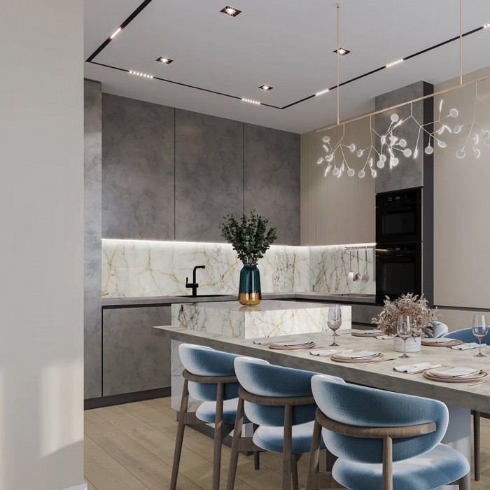 Πάνελ Επένδυσης Τοίχου από Ορυκτό Μάρμαρο 2800x1230x4mm KronoSpan Rocko SPC Wall Panels R154 PT Marble Gold