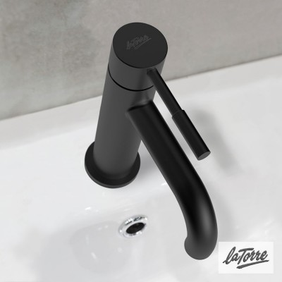 Μπαταρία νιπτήρος La Torre New Tech 12007-400 Μαύρο Matt