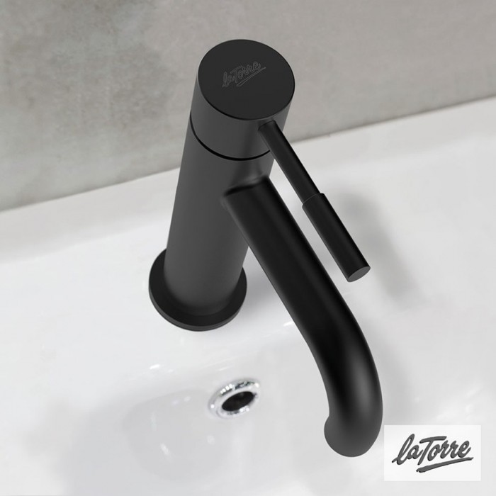 Μπαταρία νιπτήρος La Torre New Tech 12007-400 Μαύρο Matt