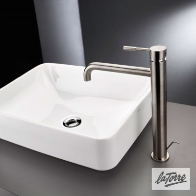 Μπαταρία νιπτήρος επικαθήμενη La Torre New Tech 12507-110 Inox