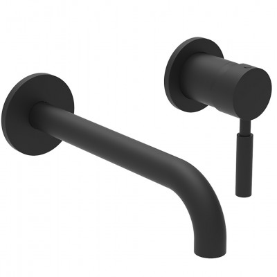 Μπαταρία νιπτήρος εντοιχισμού La Torre New Tech 12208-400 Μαύρο Matt