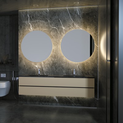 Καθρέφτης Στρογγυλός χωρίς Πλαίσιο με Κρυφό Φωτισμό (Ψυχρό φως) ø600mm LEDIMEX OPORTO OPOR001/60C