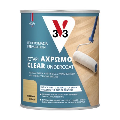 Αστάρι νερού για δάπεδα παρκέ Ματ Άχρωμο PARQUET FLOOR PRIMER  V33 σε 750ml