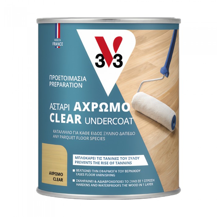 Αστάρι νερού για δάπεδα παρκέ Ματ Άχρωμο PARQUET FLOOR PRIMER  V33 σε 750ml
