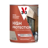 Βερνίκι Εμποτισμού Νέας Γενιάς για Ξύλινες Επιφάνειες και προστασία μεγάλης διάρκειας (10 χρόνια προστασία) 750ml V33 High Protection Woodstain Ασημί Γκρι Σατινέ