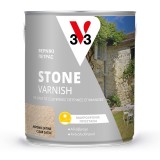 Βερνίκι πέτρας διαλύτου Σατινέ εσωτερικής και εξωτερικής χρήσης Άχρωμο V33 STONE VARNISH σε 2.5Lt