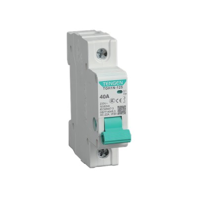 Κεντρικός Διακόπτης 1P 40A 6kA 25mm² max TENGEN 09-00300