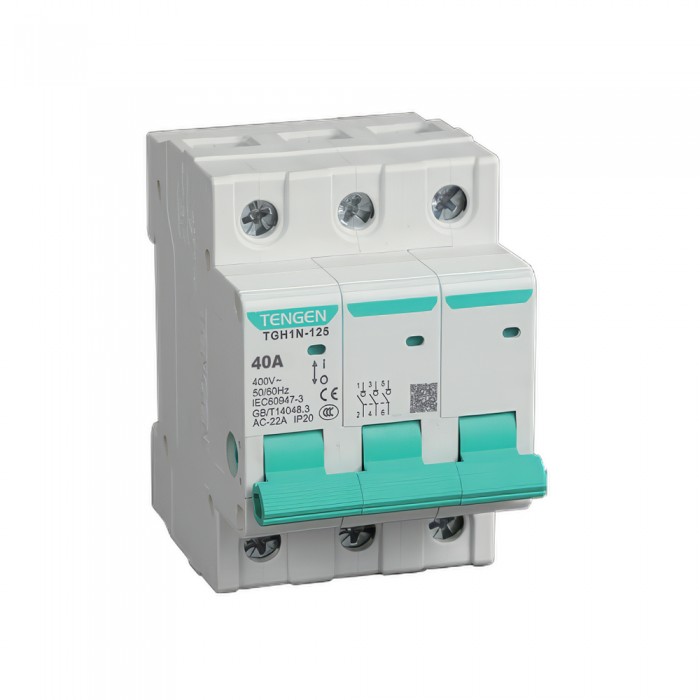 Κεντρικός Διακόπτης 3P 40A 6kA 25mm² max TENGEN 09-00303