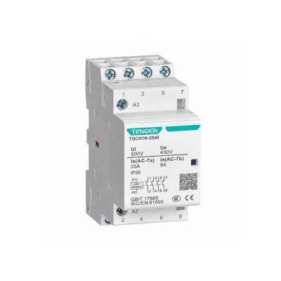 Ρελέ Ισχύος Κλειστού Τύπου 4P 25A 220-240V TENGEN TGCH1N-2540 09-00523