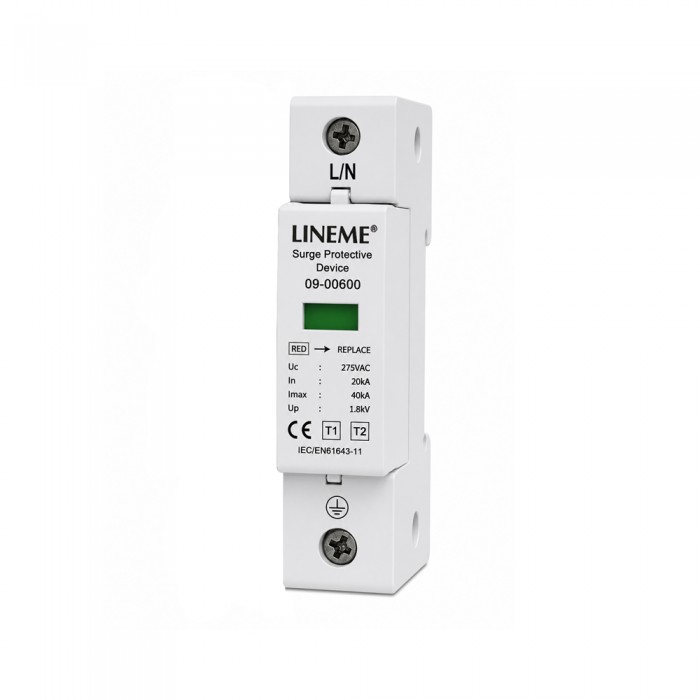 Αντικεραυνικό Πίνακα AC T1+T2 1P 275VAC In 20kA  Imax 40kA LINEME 09-00600
