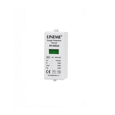 Αντικεραυνικό Πίνακα AC T1+T2 Ανταλλακτικό module AC 275VAC In 20kA  Imax 40kA LINEME 09-00620