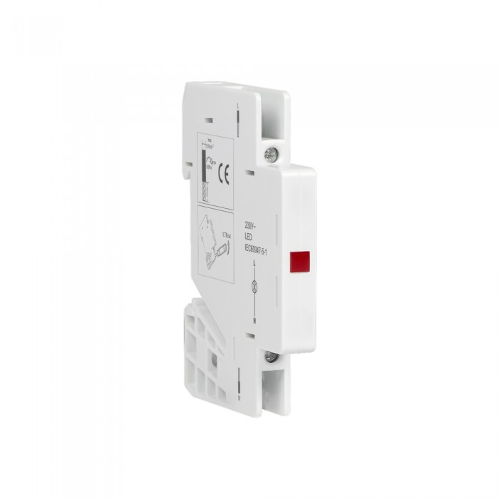 LED Λυχνία Πίνακα Κόκκινη 230V 1/2 θέση DIN LINEME 09-00650-14