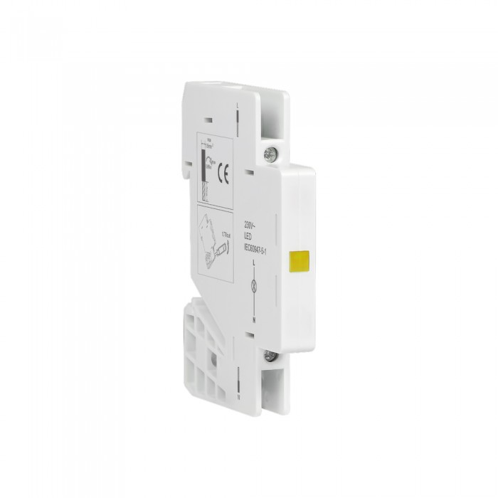 LED Λυχνία Πίνακα Κίτρινη 230V 1/2 θέση DIN LINEME 09-00650-15