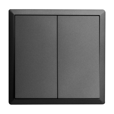 Διακόπτης Διπλός Απλός 10A/250V Ανθρακί Ματ LineMe Gena 50-00603-19