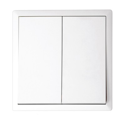 Διακόπτης Διπλός Απλός 10A/250V Λευκό Ματ LineMe Gena 50-00603-31