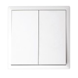 Διακόπτης Διπλός A/R (Aller Retour) 10A/250V Λευκό Ματ LineMe Gena 50-00604-31