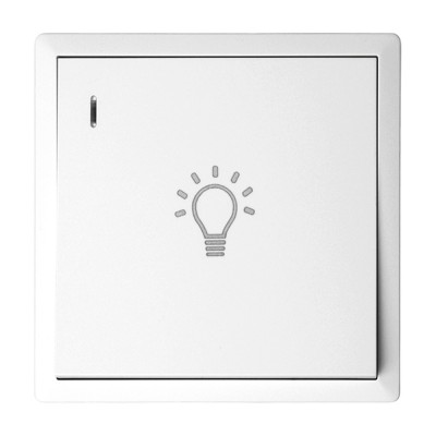 Μπουτόν Κλιμακοστάσιου Με Λυχνία Led 220/240v Λευκό Ματ LineMe Gena 50-00607-31