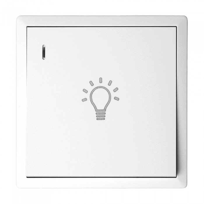 Μπουτόν Κλιμακοστάσιου Με Λυχνία Led 220/240v Λευκό Ματ LineMe Gena 50-00607-31
