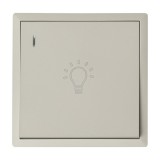 Μπουτόν Κλιμακοστάσιου Με Λυχνία Led 220/240v Γκρι Ανοιχτό LineMe Gena 50-00607-32